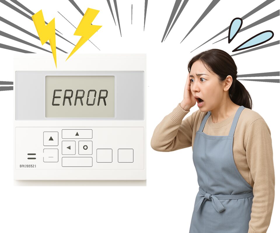 エコキュートのエラー表示