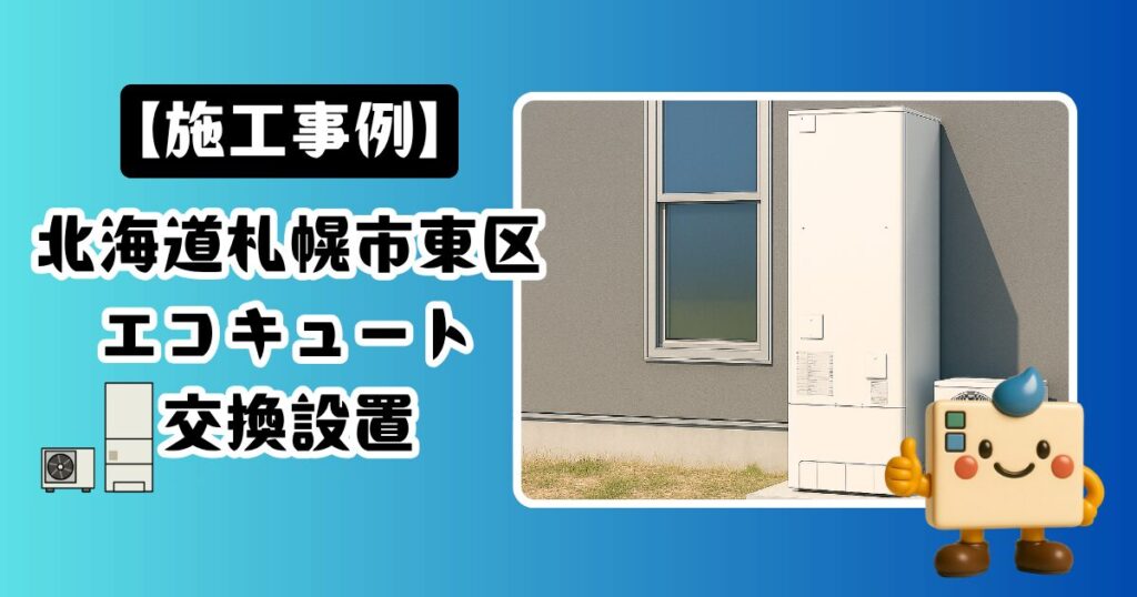 北海道札幌市東区エコキュート交換設置の施工事例