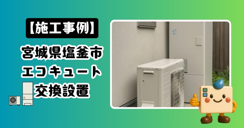 宮城県塩釜市エコキュート施工事例