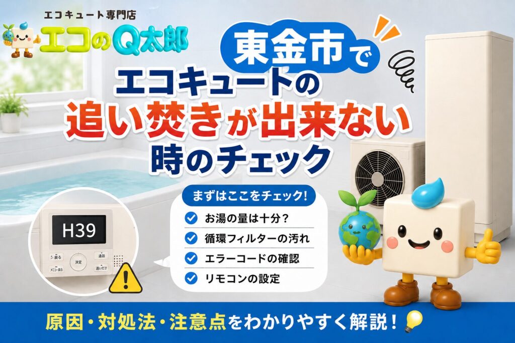 東金市でエコキュートの追い焚きができない時の原因と確認ポイントを解説するアイキャッチ画像